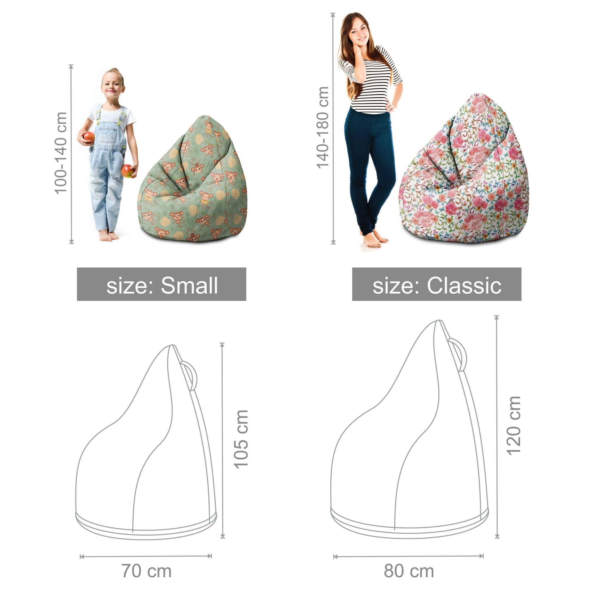 Puf Pearshape skandinávský zelený a žlutý M samet