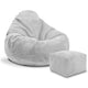 Puf Paradise s podnožkou Cool Gray
