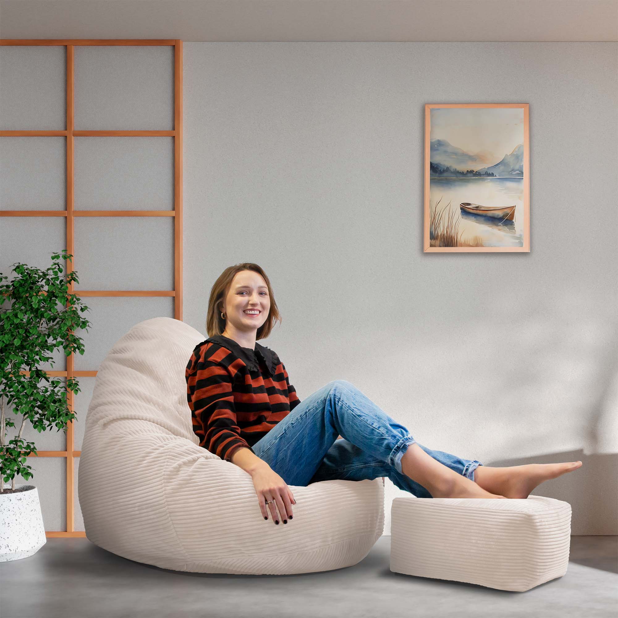 Puf Paradise s podnožkou Vanilla Ice-S