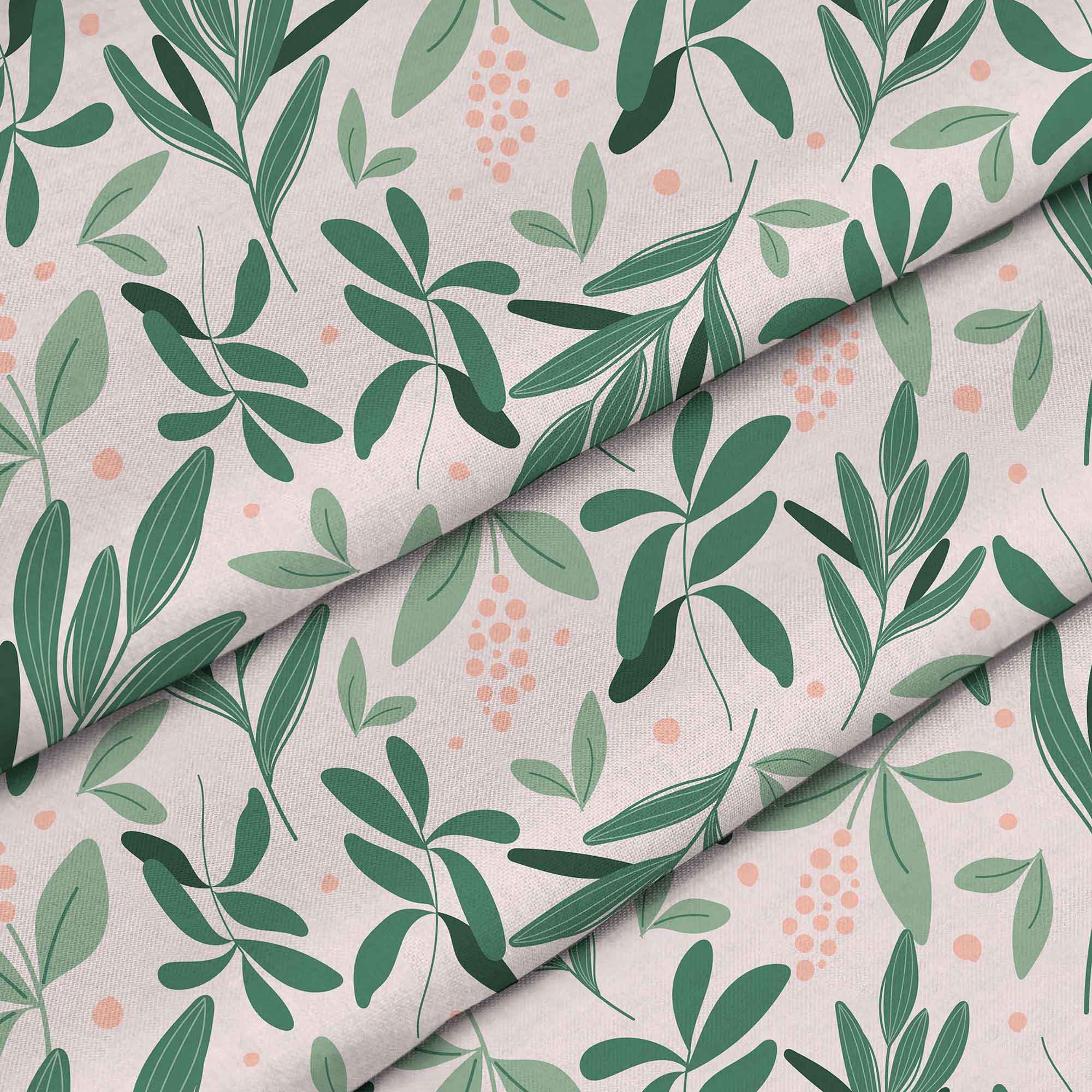 Olive Leaves on Pink-Velvet