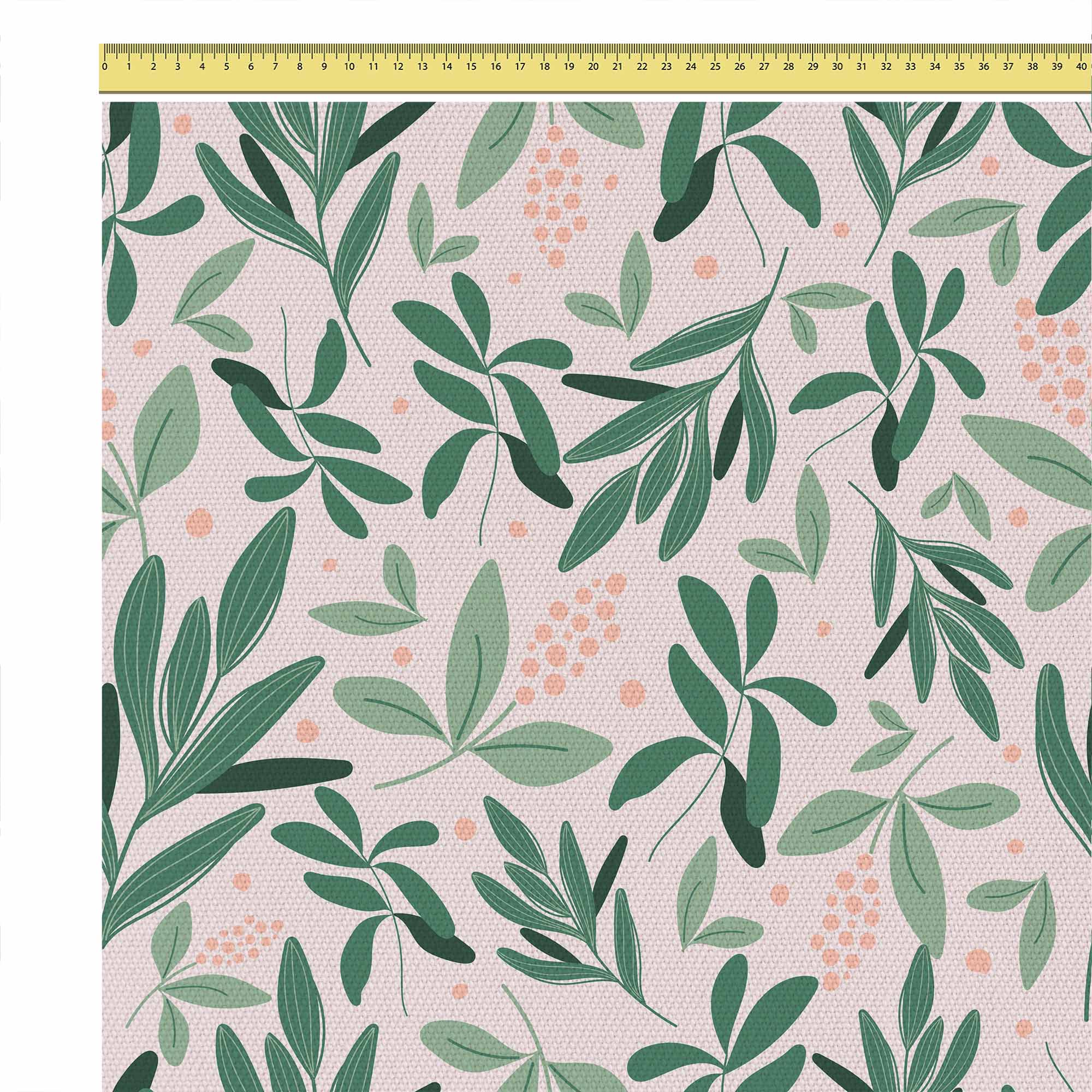 Olive Leaves on Pink-Velvet