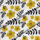Gemalte gelbe Blume-Samt