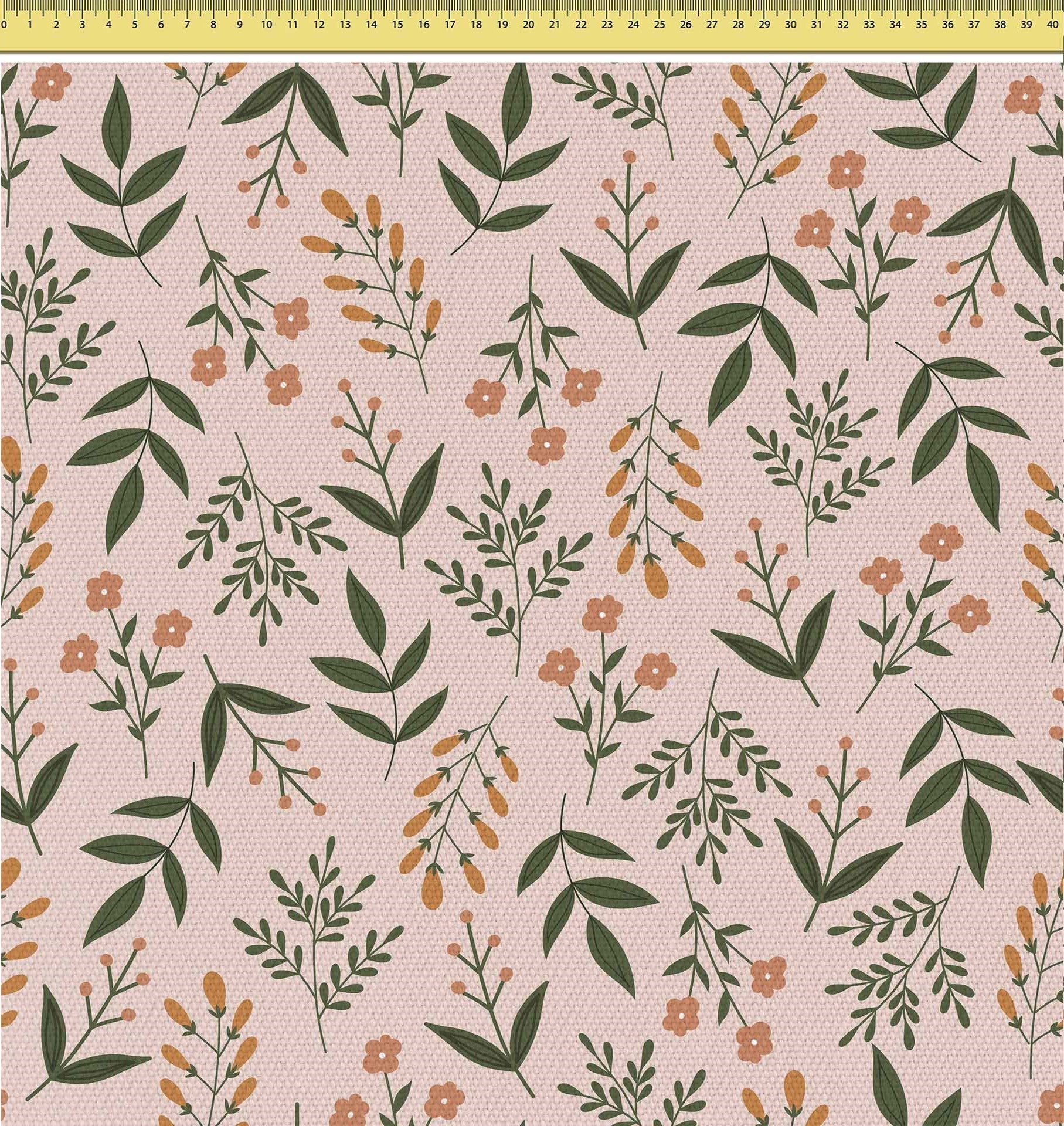 Botanisches Beige-Muster-Mikrofaser Flach