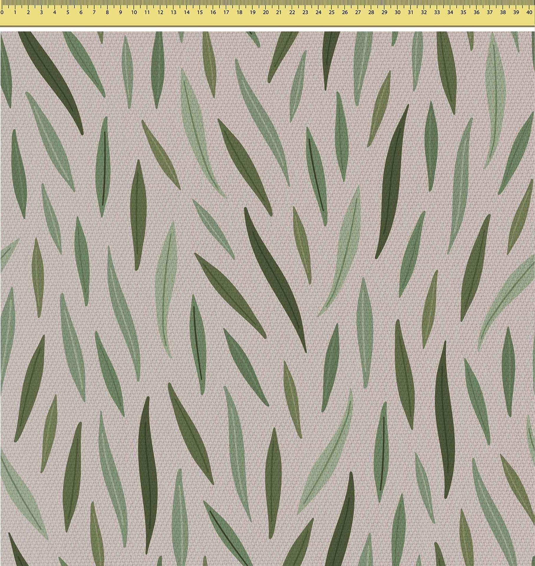 Green Leaves Pattern-Oxford