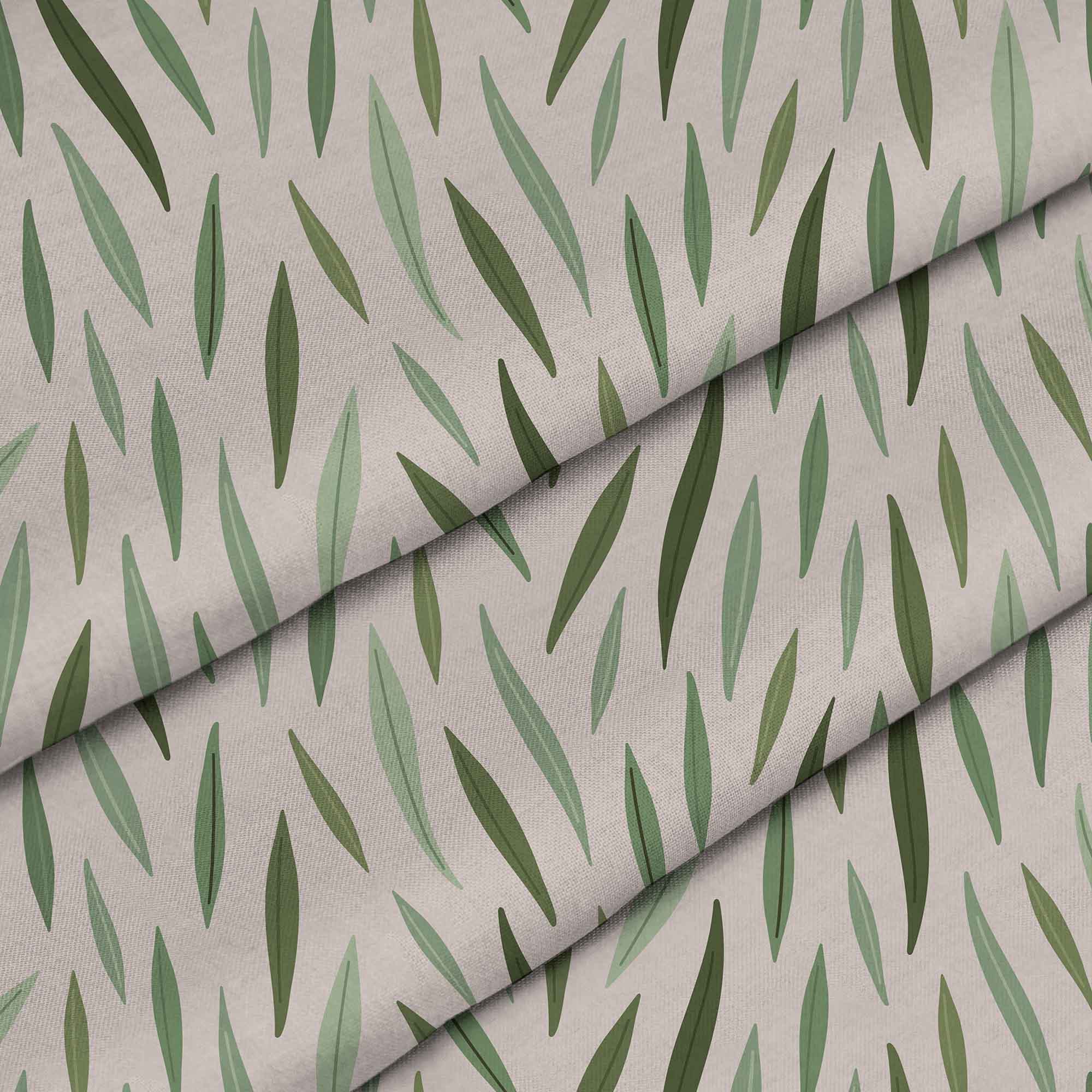 Green Leaves Pattern-Oxford