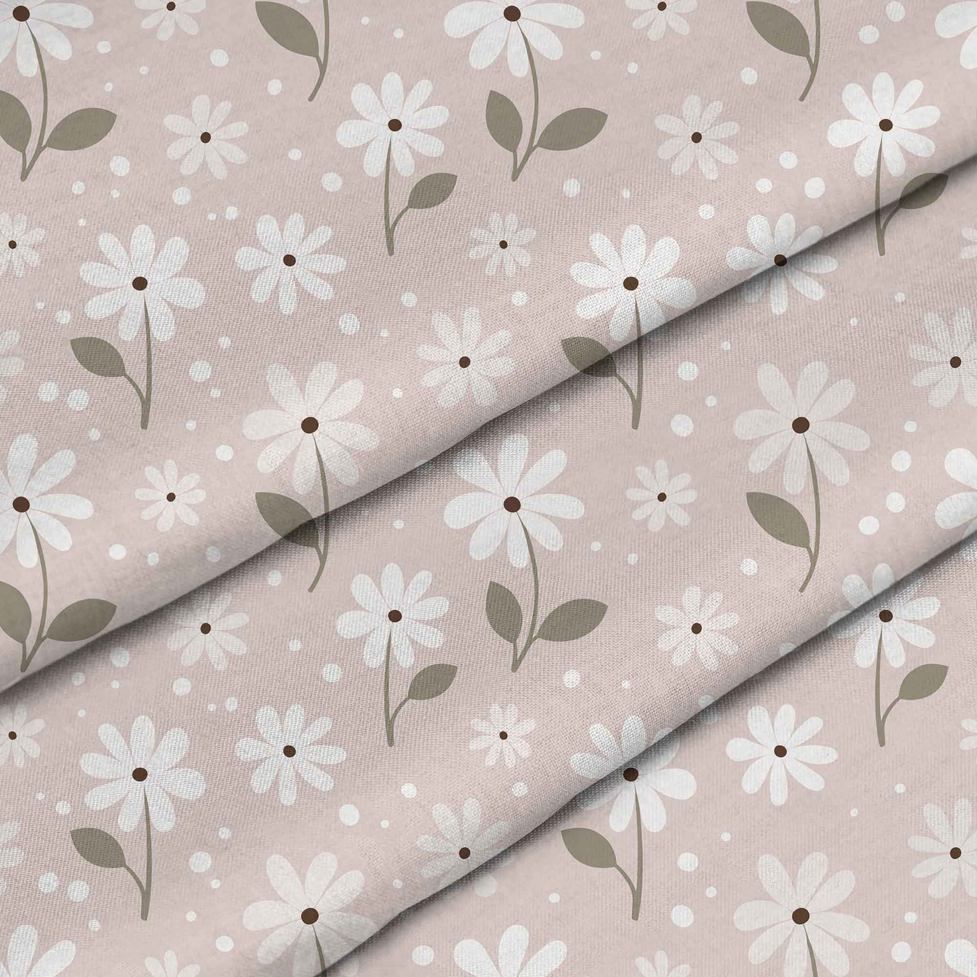 Light Flowers Tablecloth Fabric