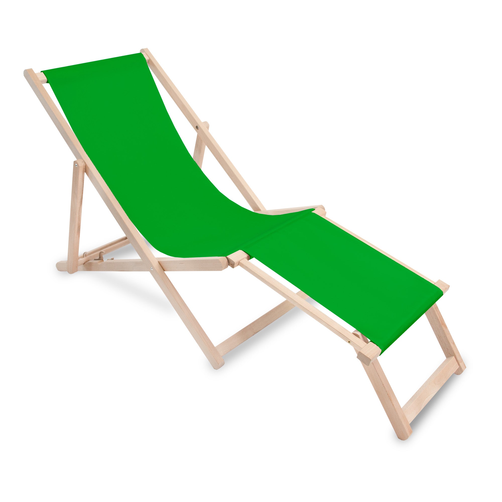 Wooden deck chair with footrest Dublin