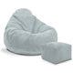 Paradise Pouf with Footstool Green Lily-S