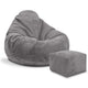 Puf Paradise s podnožkou Frost Gray
