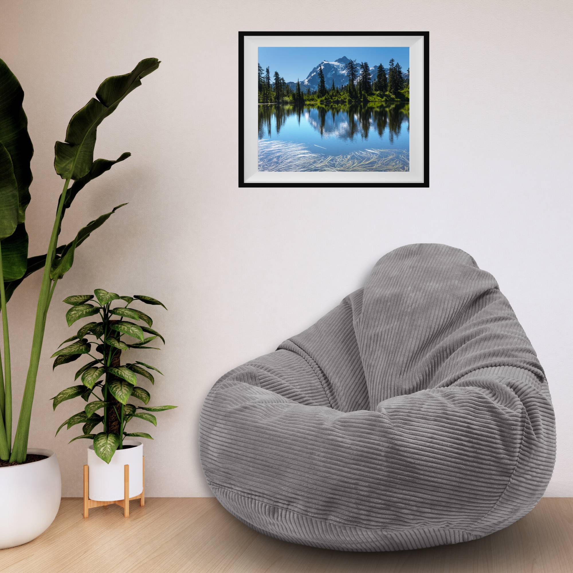 Puf Paradise s podnožkou Frost Gray-M
