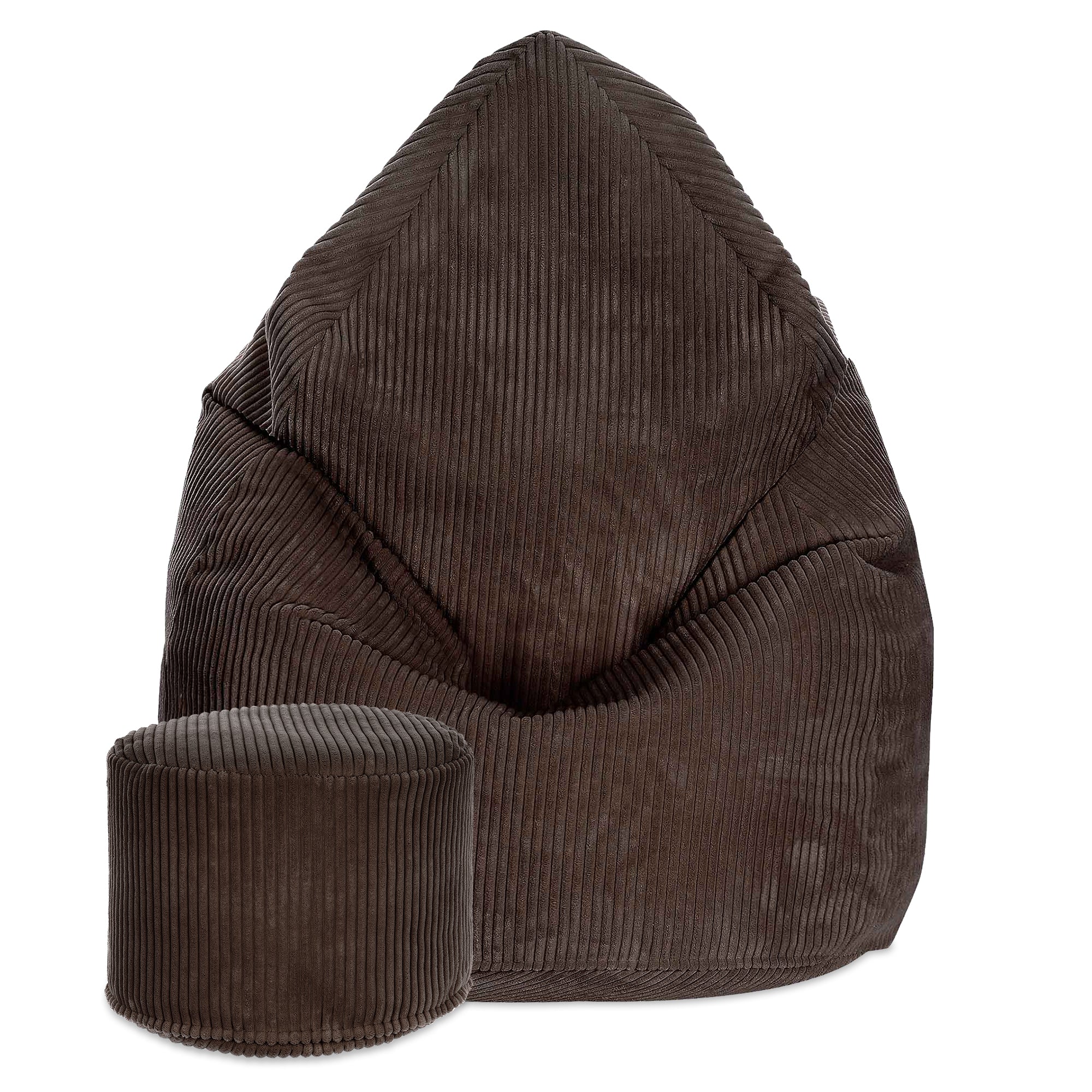 Puf okrągły podnóżek Lincoln Dark Chocolate