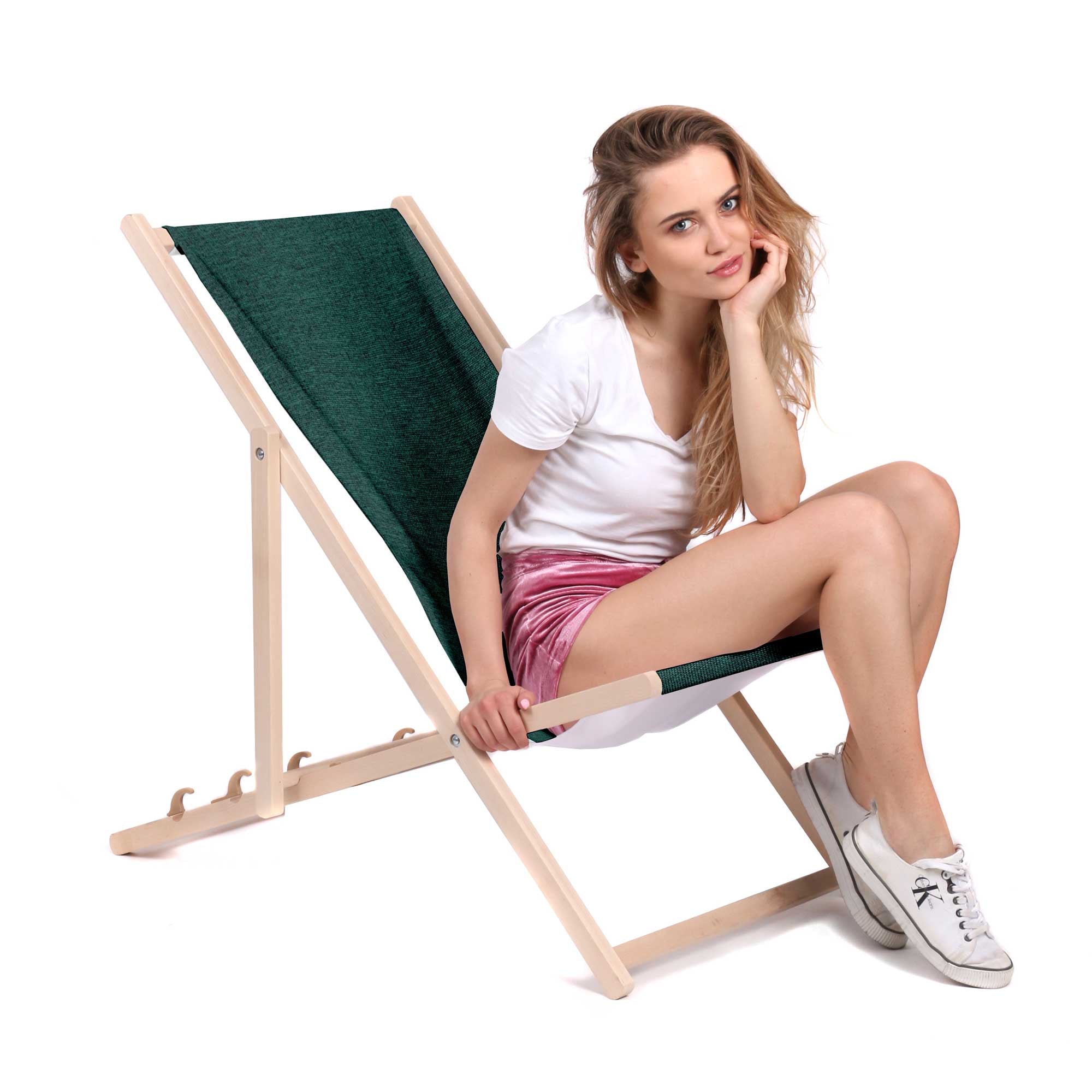 Dřevěné lehátko Imitace lnu Sea Abys-M
