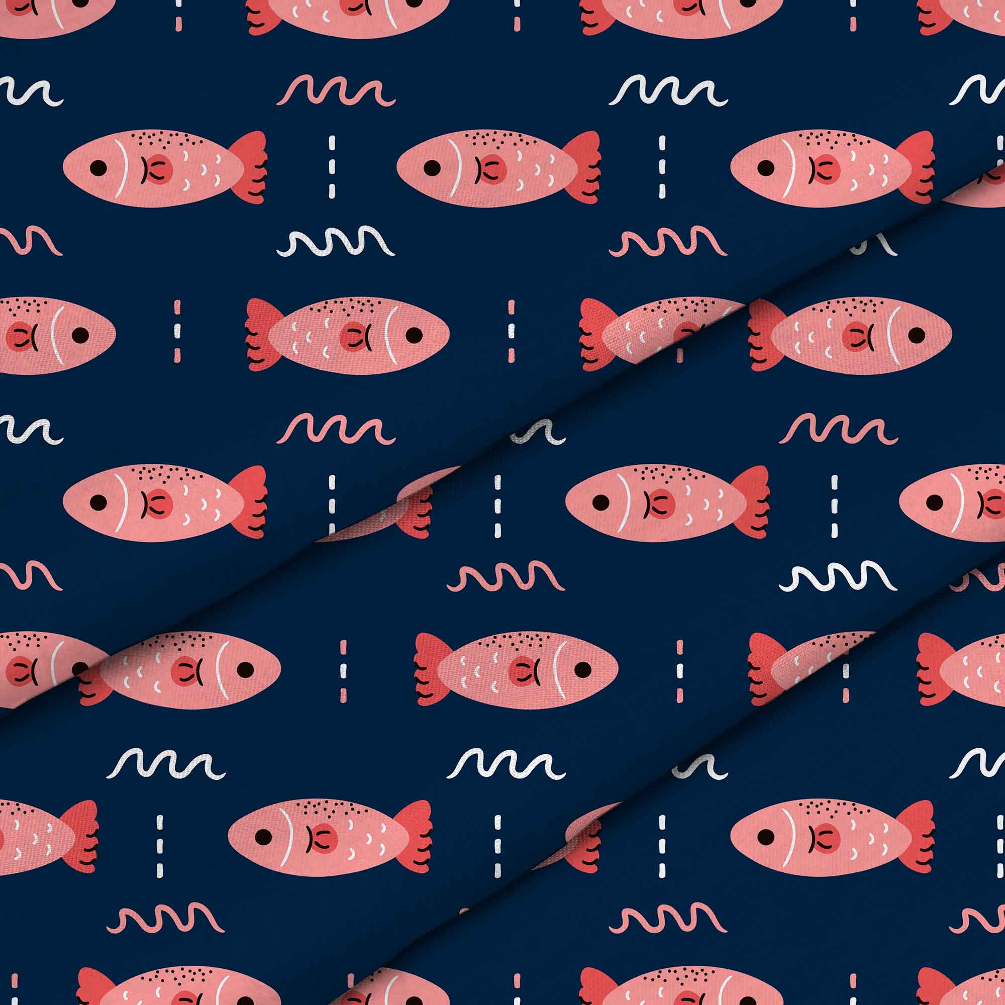 Pink Fish-Mikrofibra Płaska