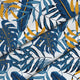 Blue Gold Leaves-Velvet