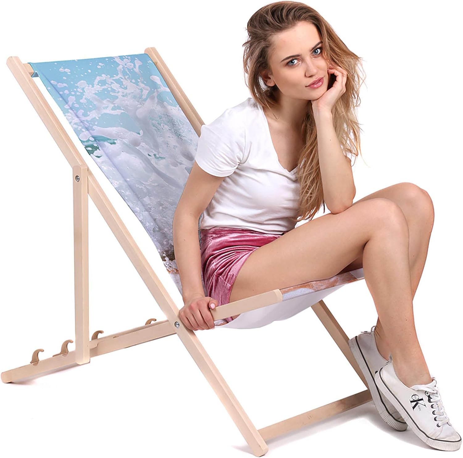Drevené ležadlo Oceánska voda