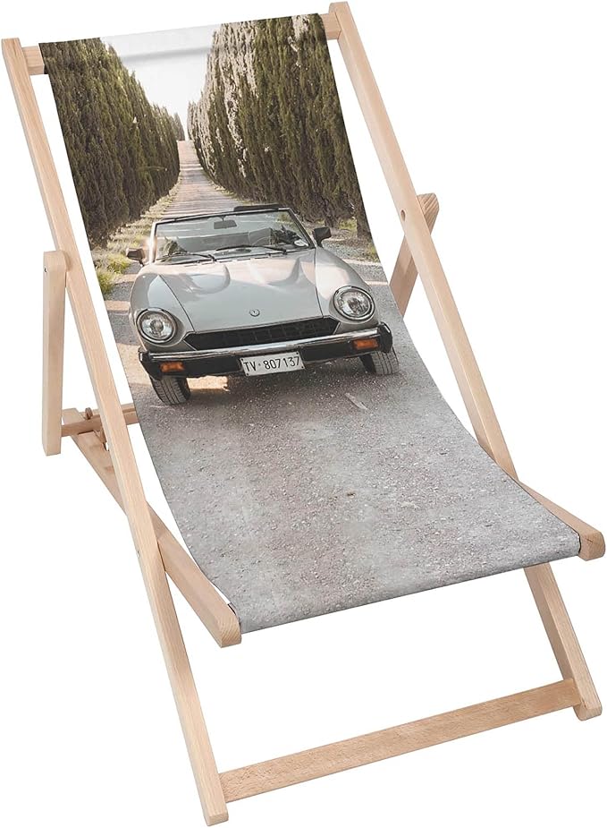 Drevené ležadlo Retro roadster