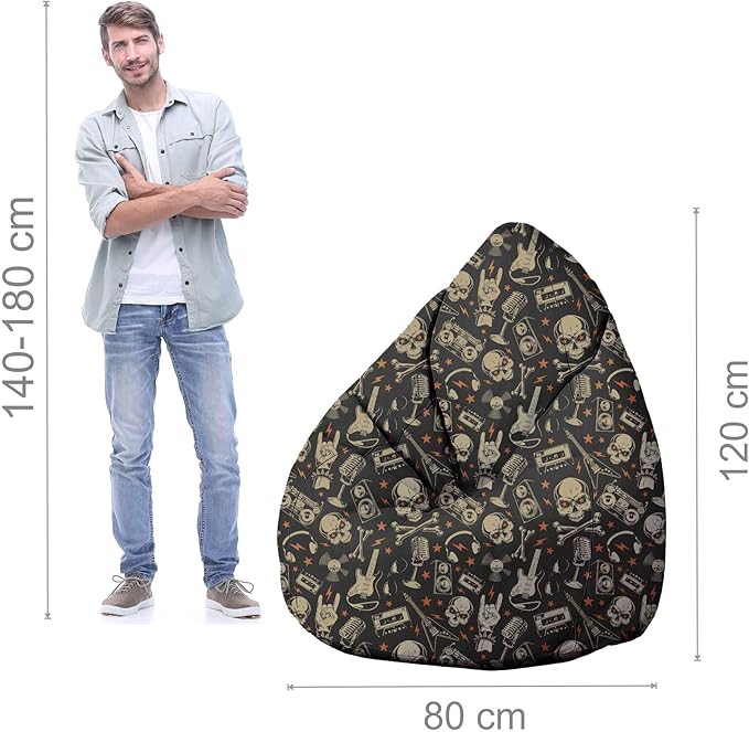 Puf Pearshape z podnóżkiem Skull-Velvet