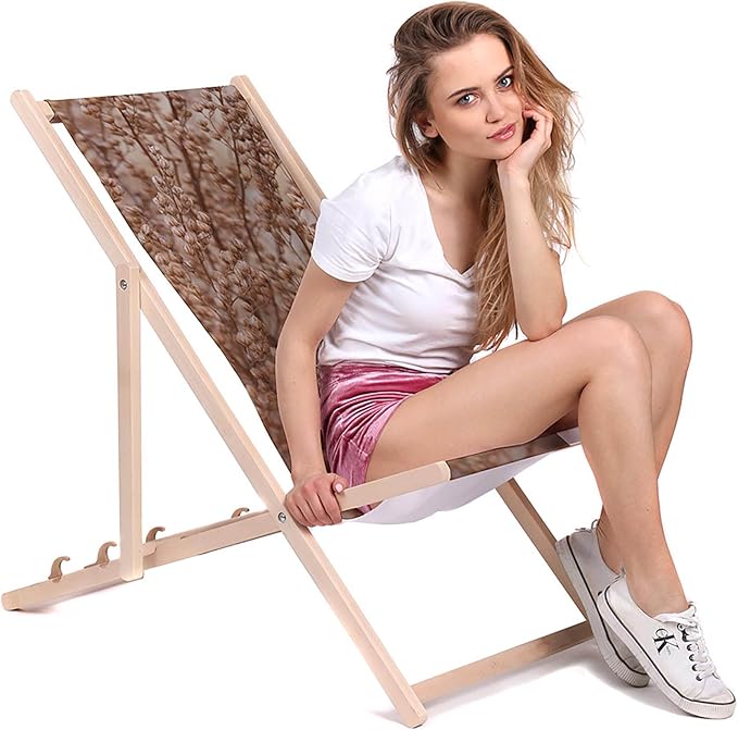 Drevené ležadlo Hnedý Boho