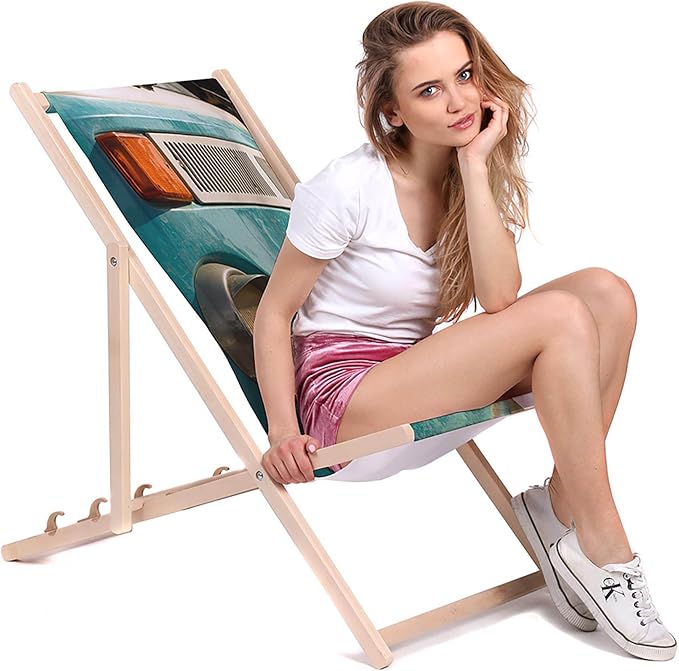 Drevené ležadlo Modrý karavan
