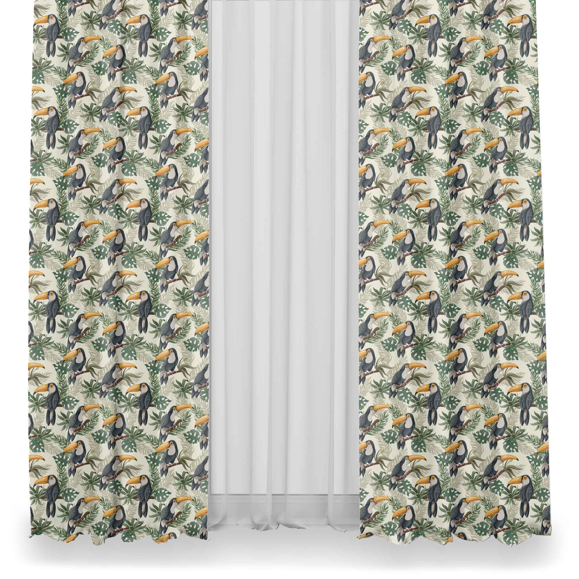 Toucans in Jungle-Tkanina Obrusowa