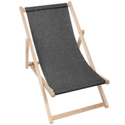 Wooden Deck Chair Linen Imitation Star Dust-S