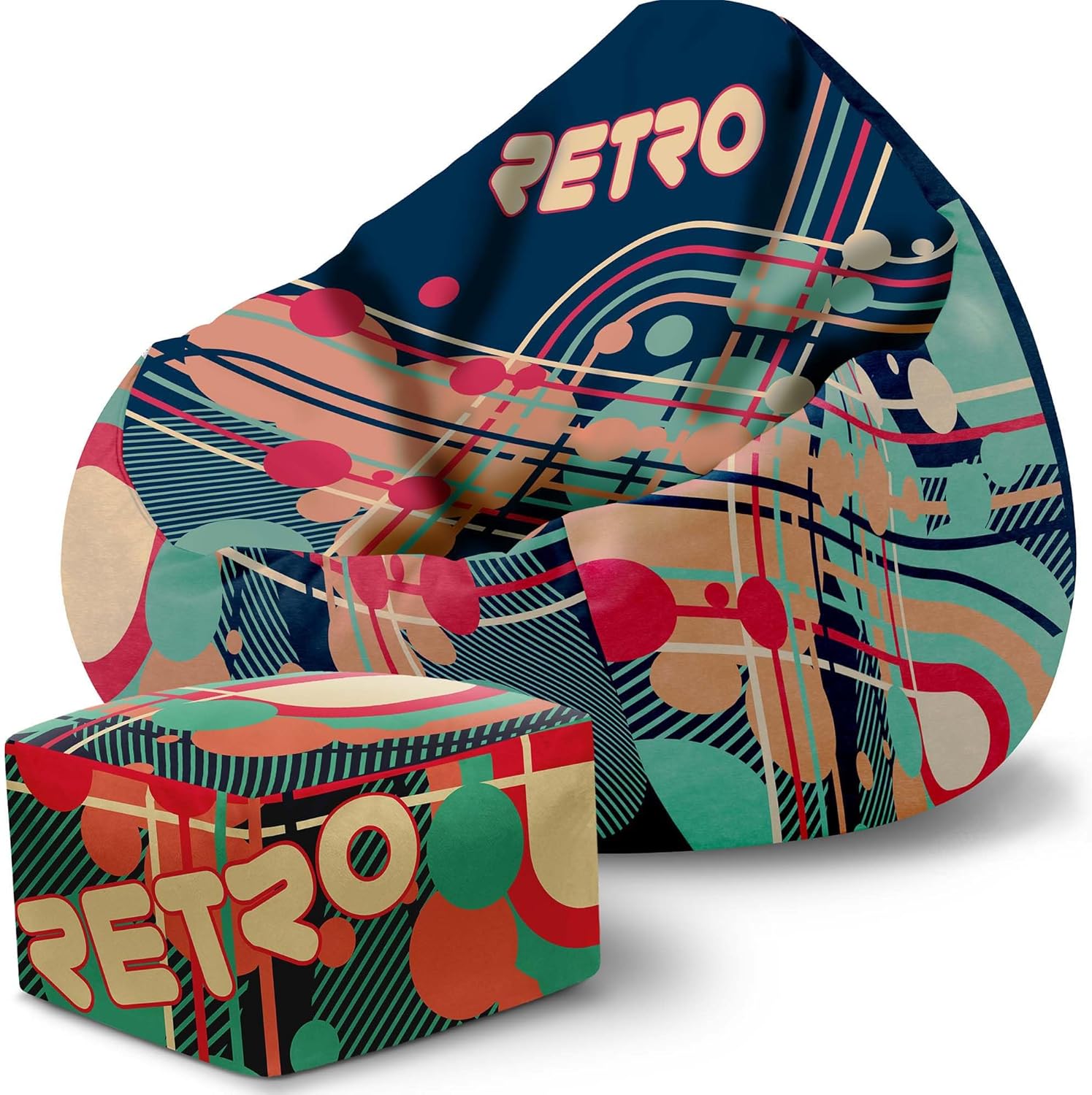 Puf Paradise s podnožkou Retro pánsky