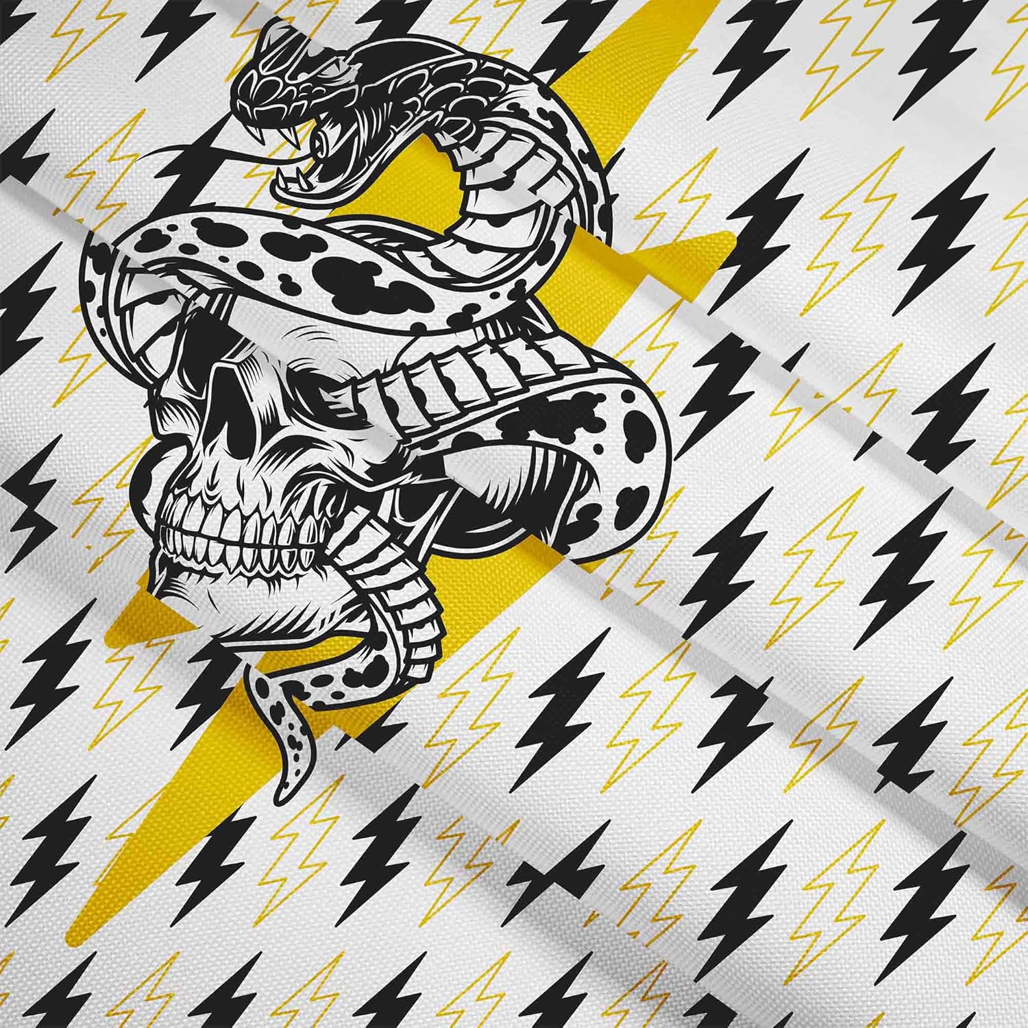 Puf Pearshape z podnóżkiem Snake Skull Lightning