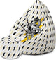 Puf Pearshape z podnóżkiem Snake Skull Lightning-Velvet