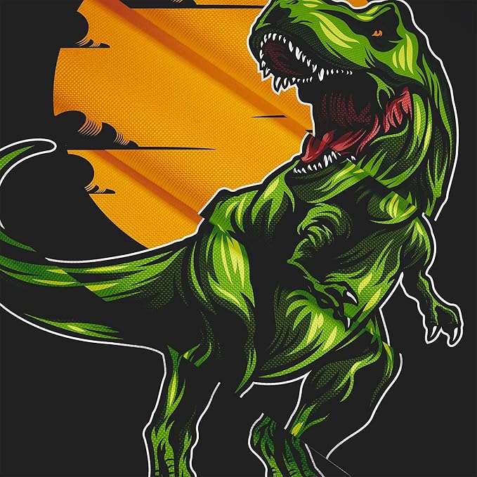 Sedací vak Pearshape s podnožkou Wild Dinosaur