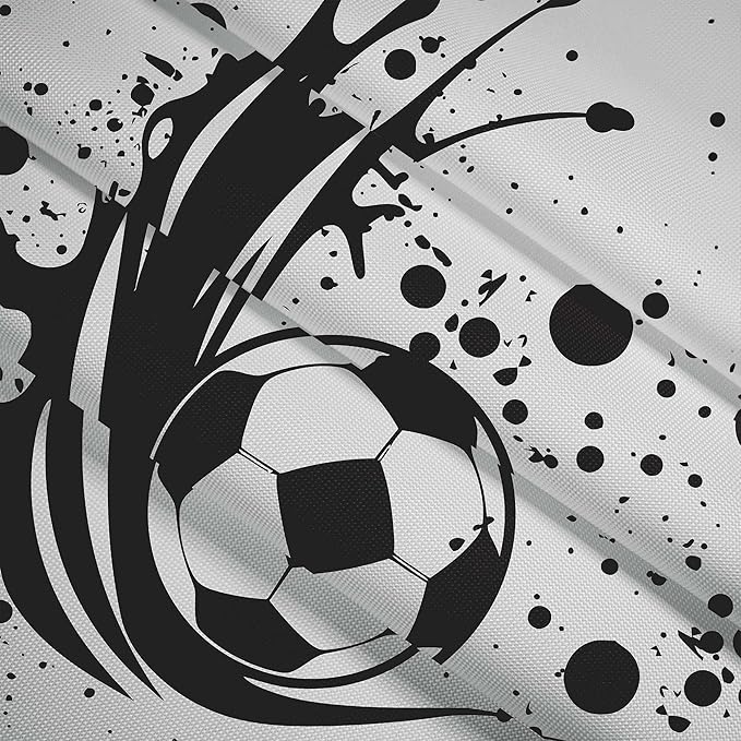 Birnenförmiger Sitzsack mit Fußstütze I Love Football