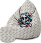 Birnenförmiger Sitzsack mit Fußstütze Snake Skull Flower-Oxford