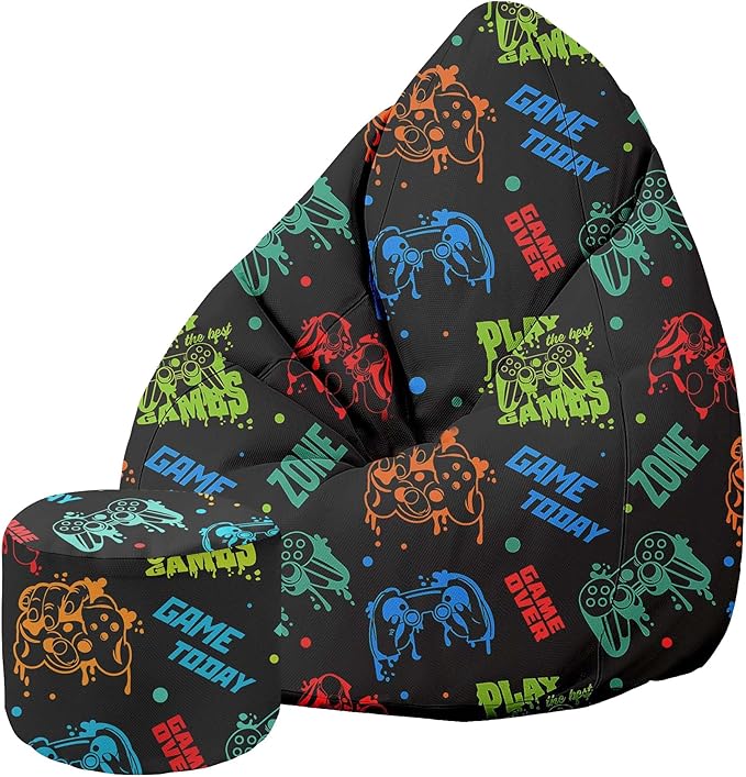 Puf Pearshape z podnóżkiem Game Zone-Velvet