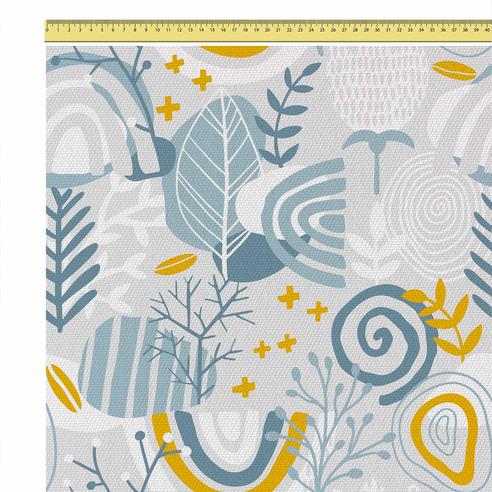 Grey Floral Pattern-Oxford
