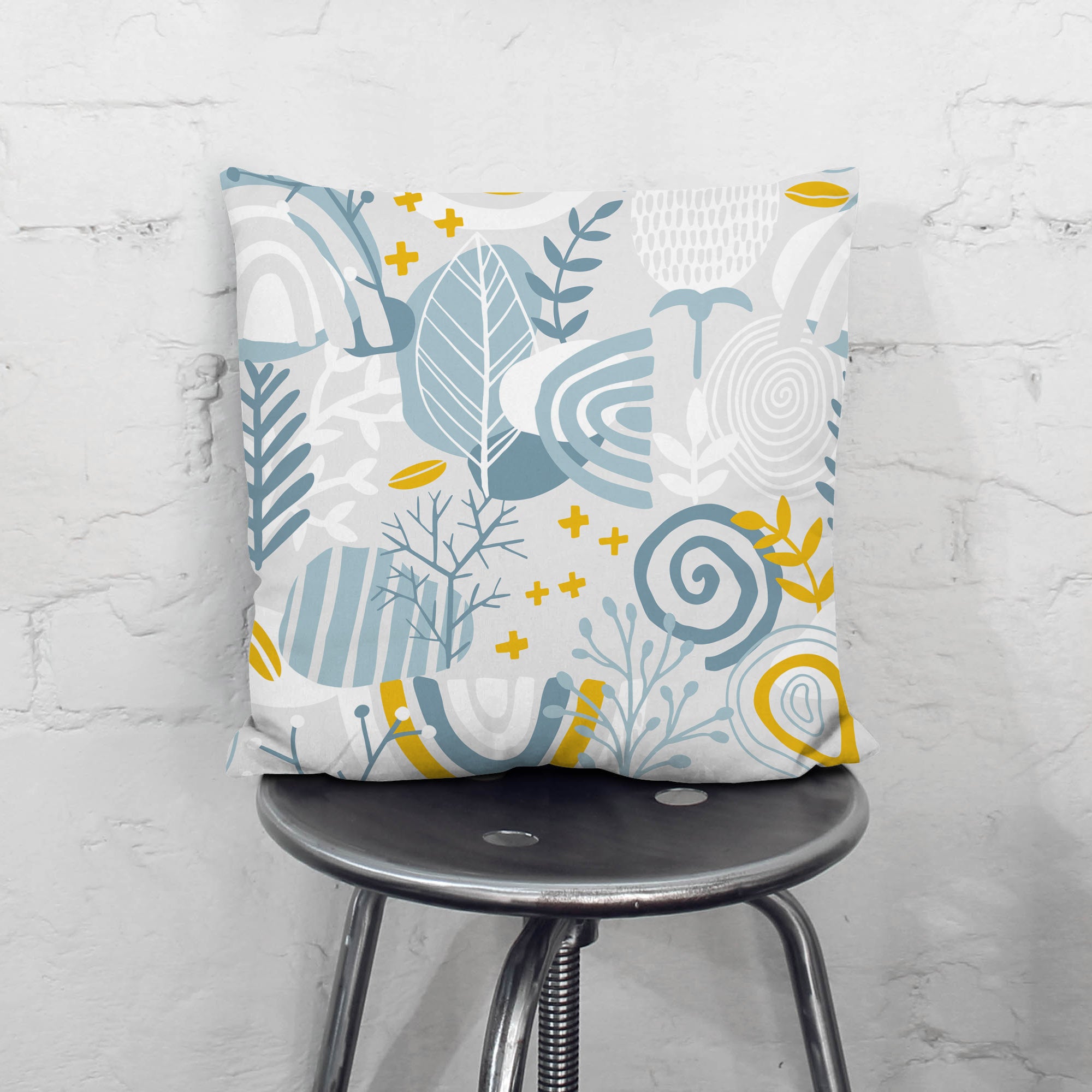 Grey Floral Pattern-Oxford