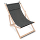 Holzliege mit Kissen Leinenoptik Stony Beach-S