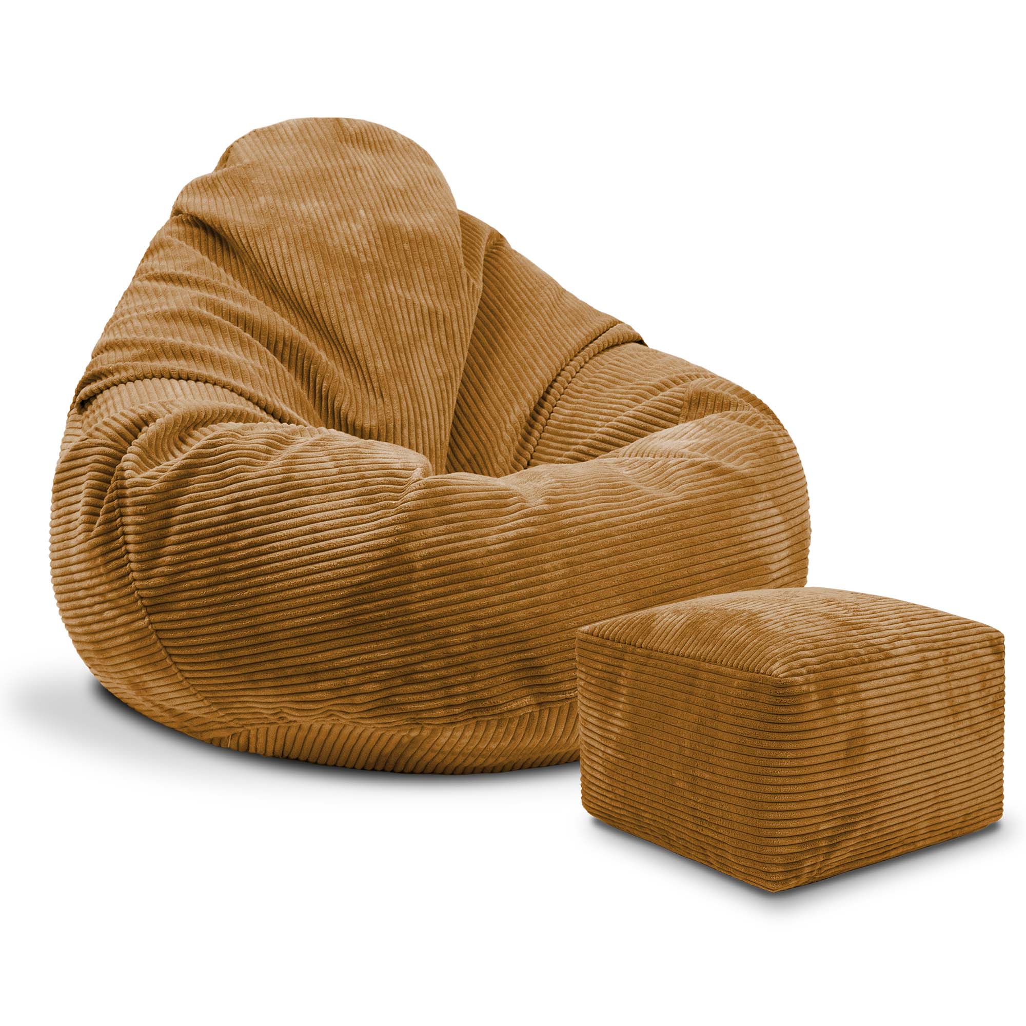 Paradise Pouf with Footstool Sugar Cookie-S
