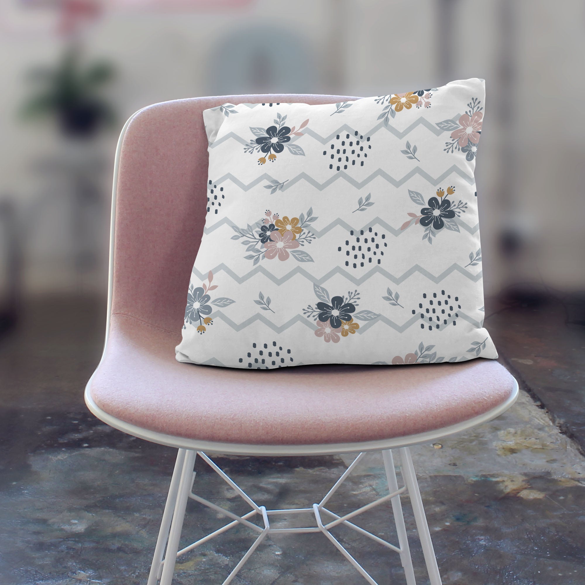 Chevron and Flowers