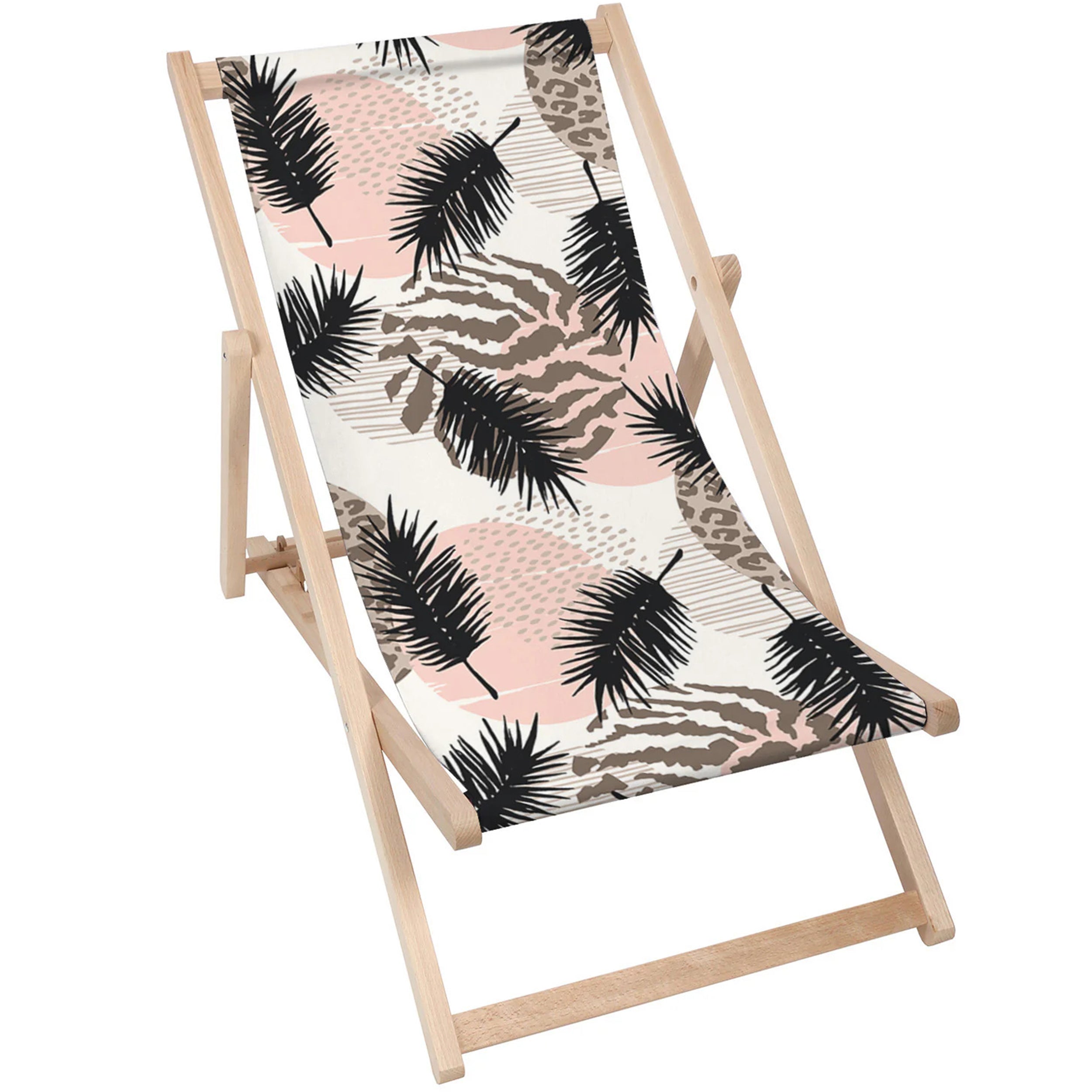 Drevené ležadlo Animal and Tropical Geometric