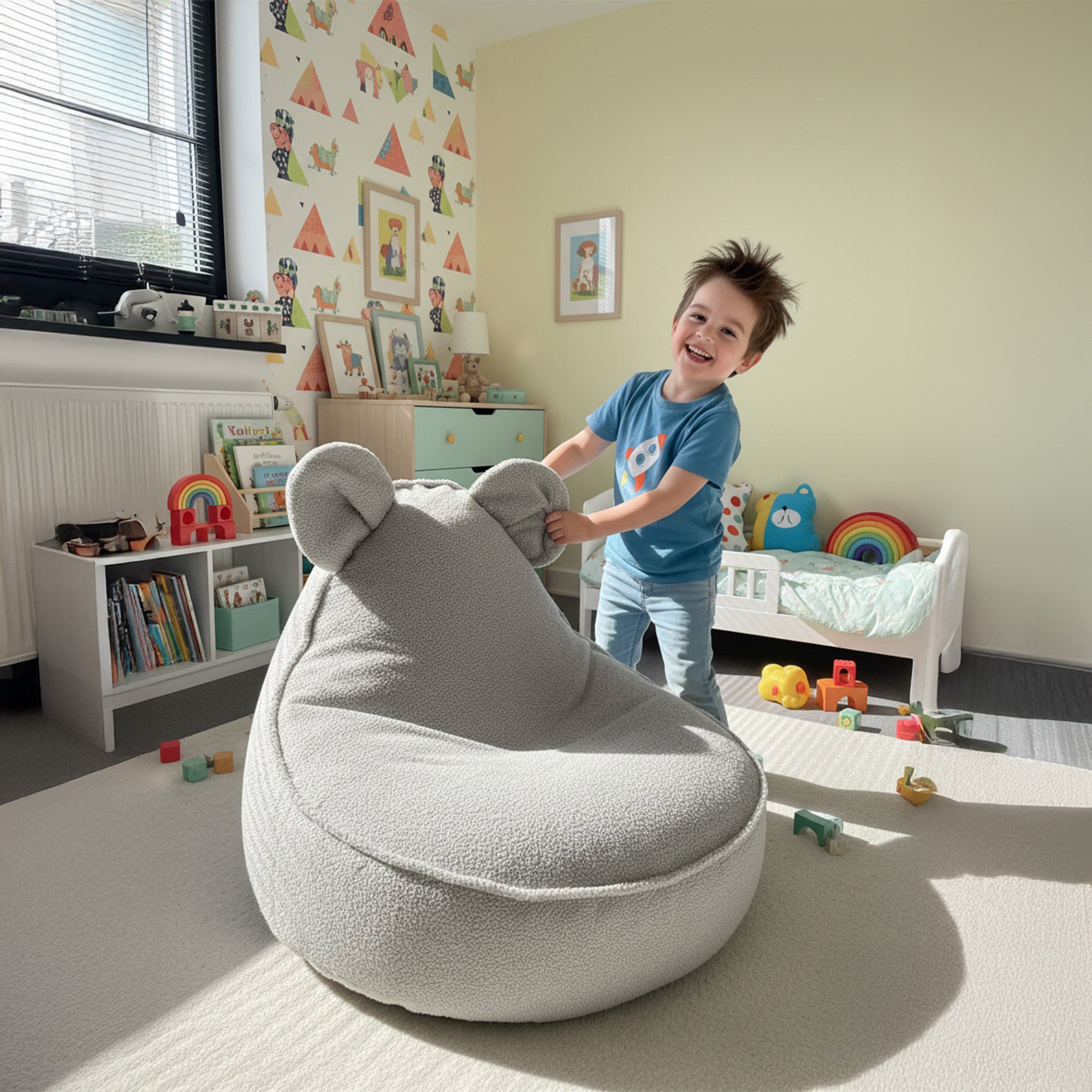 Puf Animo Mouse Pearl Grey