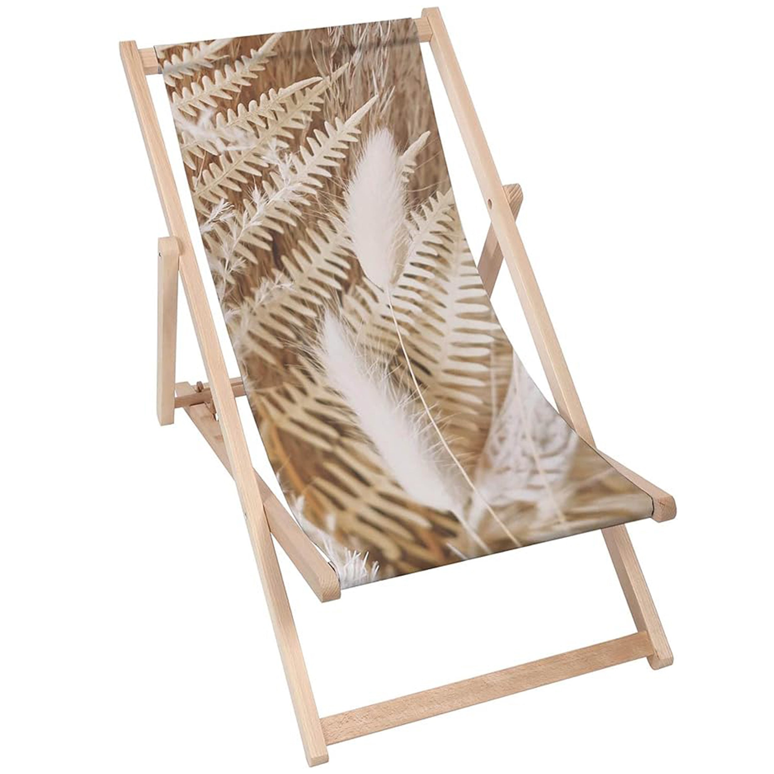 Drevené ležadlo Boho rastliny