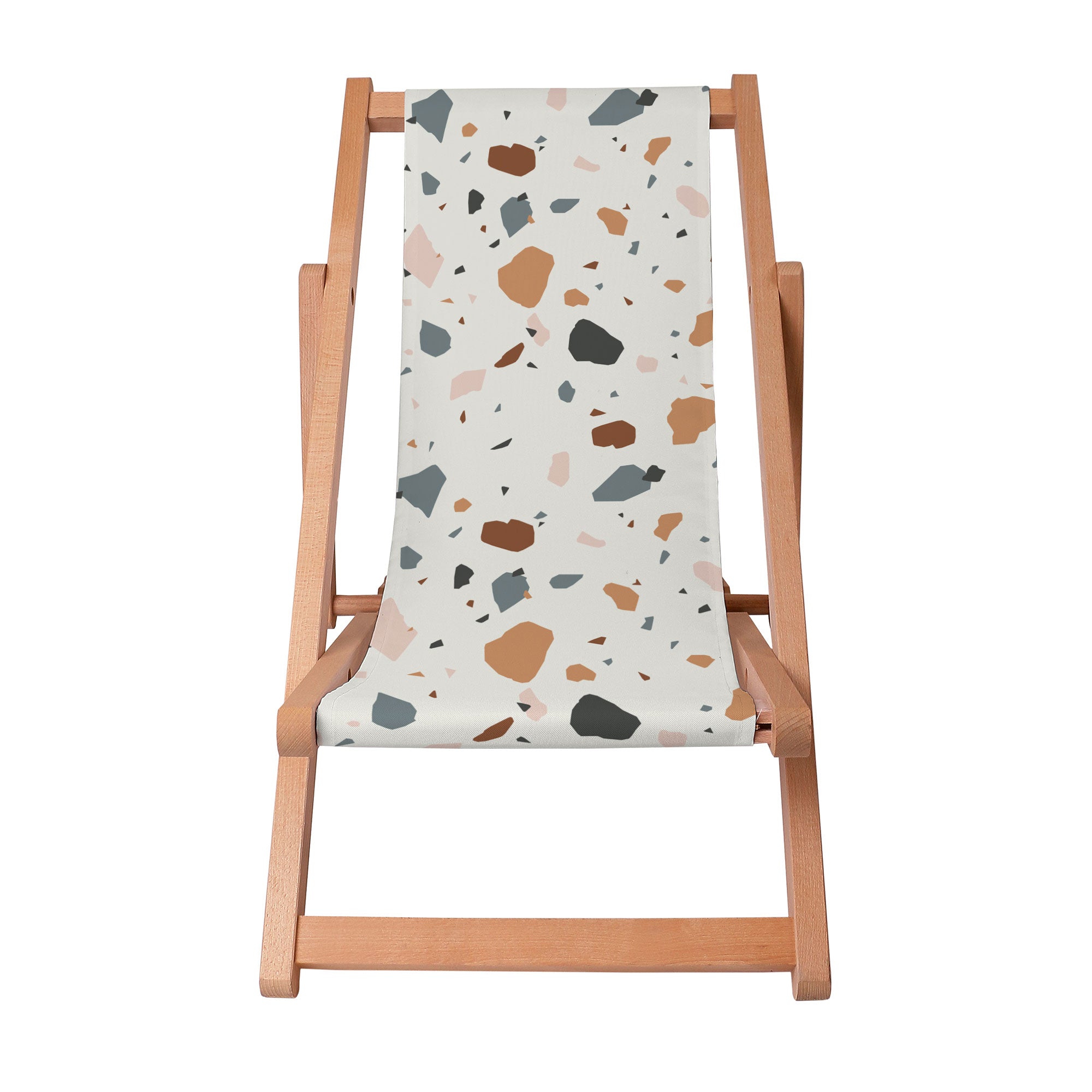 Drevené ležadlo Ecru Terrazzo-S
