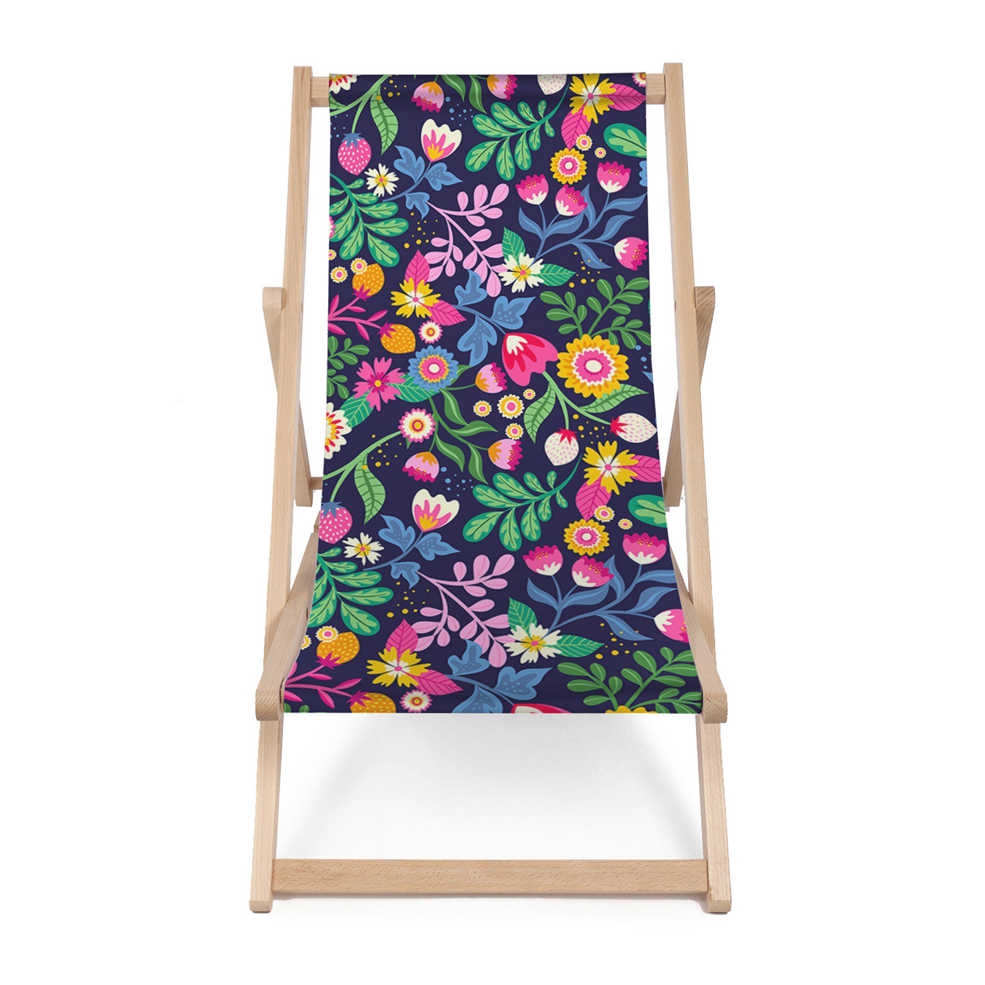 Drevené ležadlo Exotic Floral-M