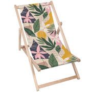 Wooden Deck Chair Collage Floral-M