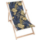 Drevené ležadlo Monstera Gold Navy Blue-M