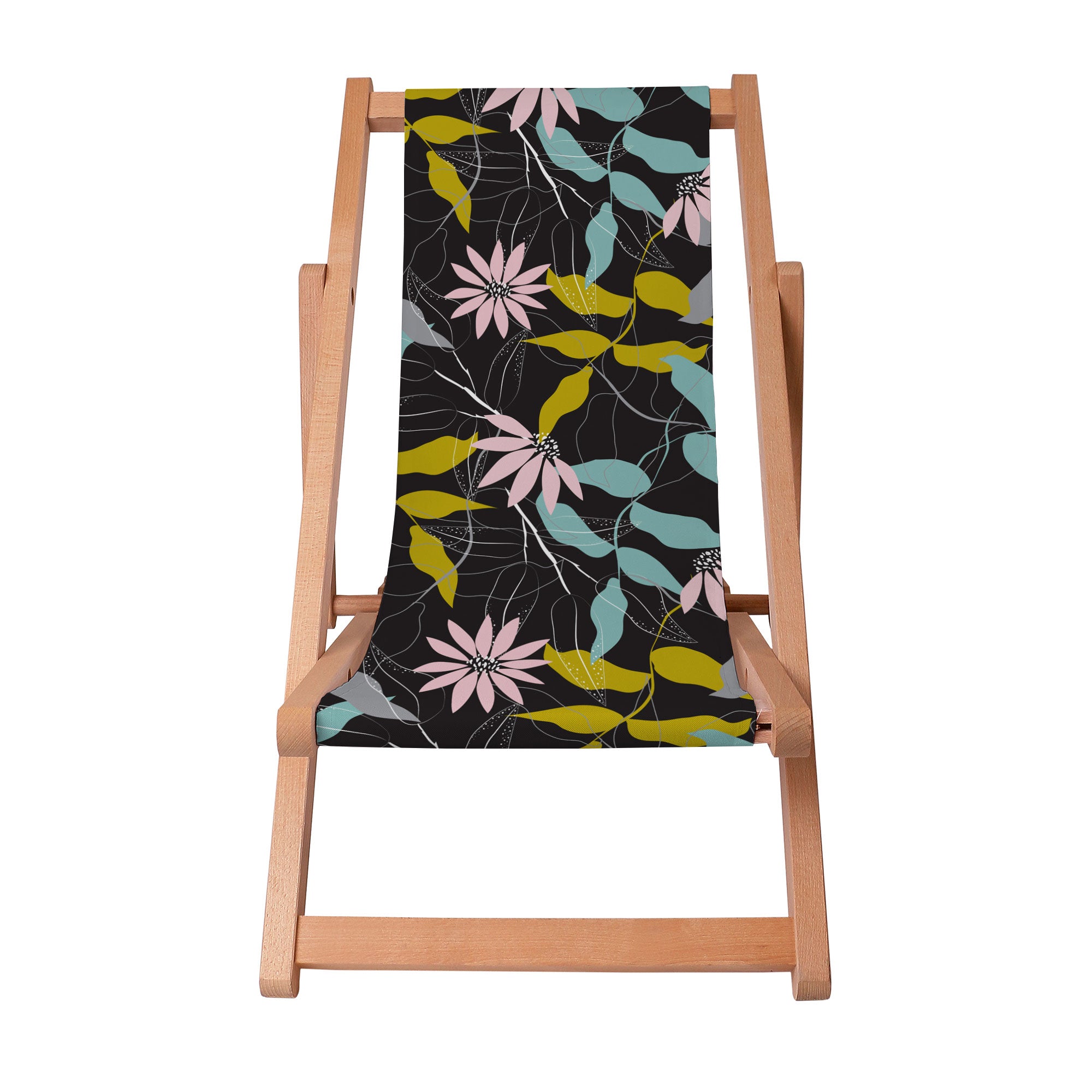 Wooden Deck Chair Abstract Garden Sketch-S