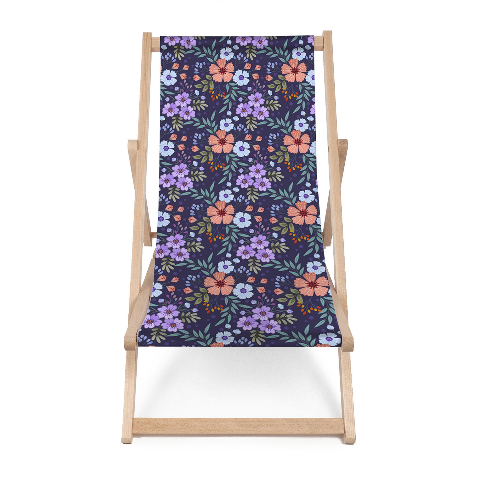 Leżak drewniany Botanical Pattern-M
