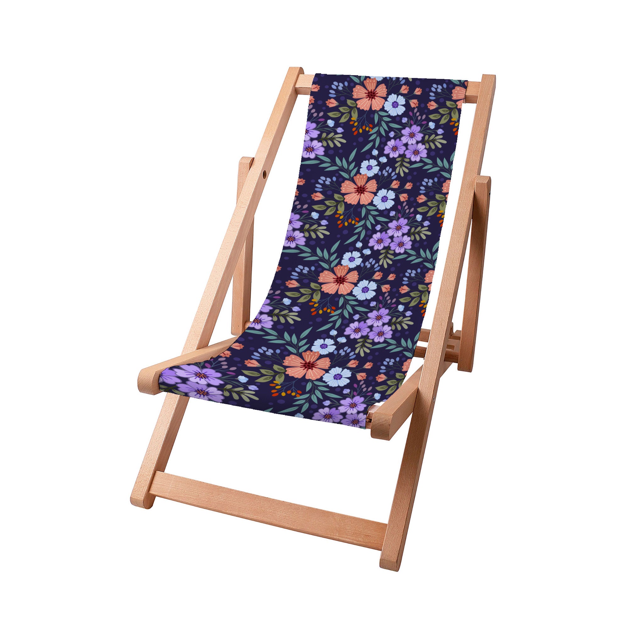 Leżak drewniany Botanical Pattern-S