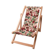 Drevené ležadlo Dark Jungle Pink-S
