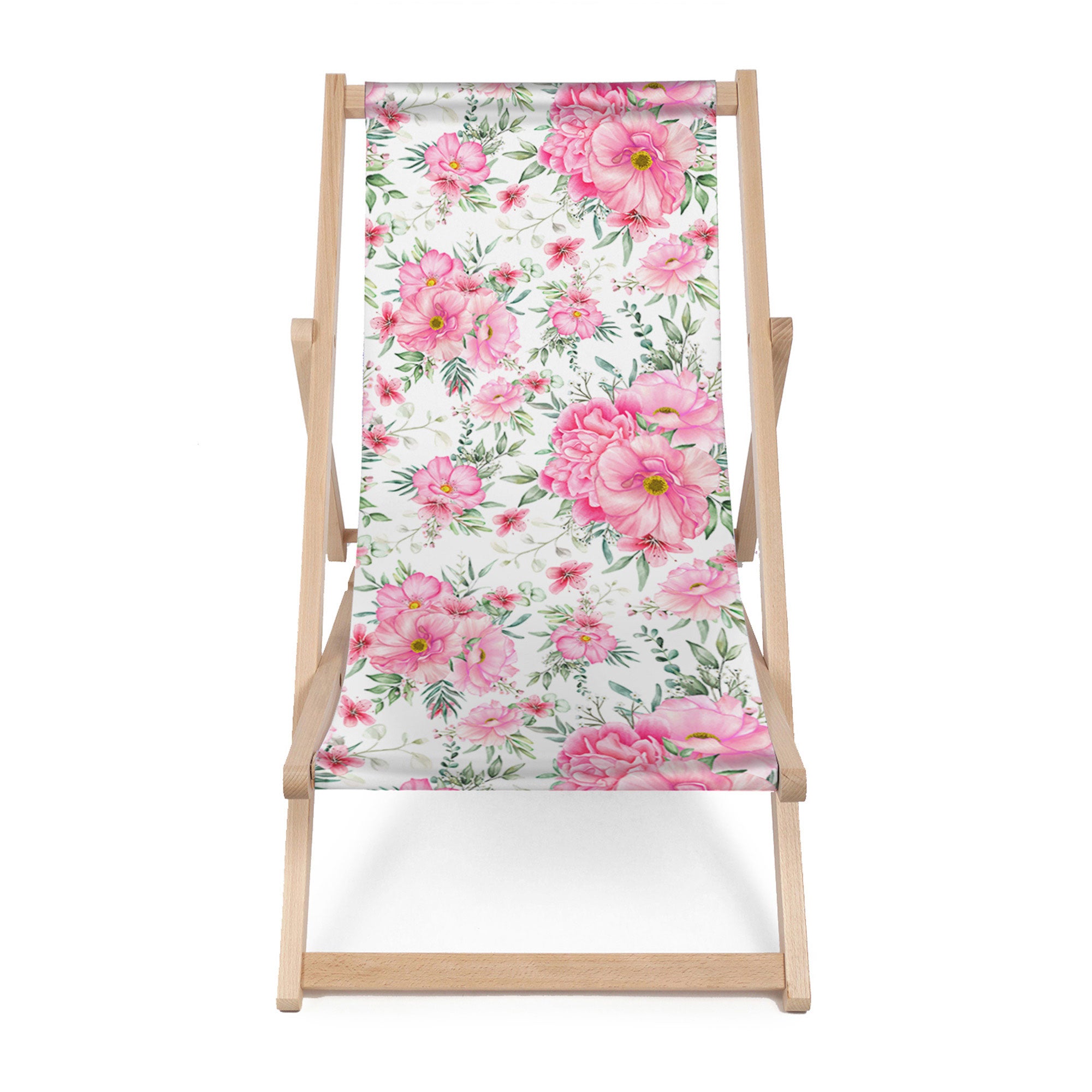 Wooden Deck Chair Rose Garden-M