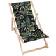Holzliegestuhl Aquarell Elegante Blumen-M